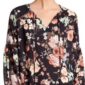 Pieione- Woman's Long Sleeve Poets Blouse With Tie